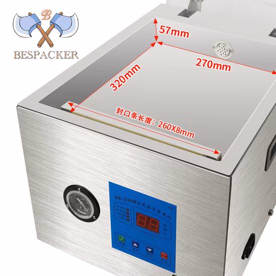 Bespacker DZ-260C automatic table top economy food hamber vacuum sealer machine vacuum sealing packaging packing machine