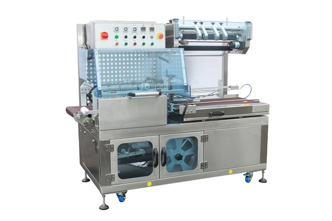 L Type Fully Automatic Sleeve Heat Shrink Tunnel Sealing Wrapper Flow Wrapping Machine Plastic POF/PVC Film Wrap Thermal Side Sealer Packing Packaging Machine