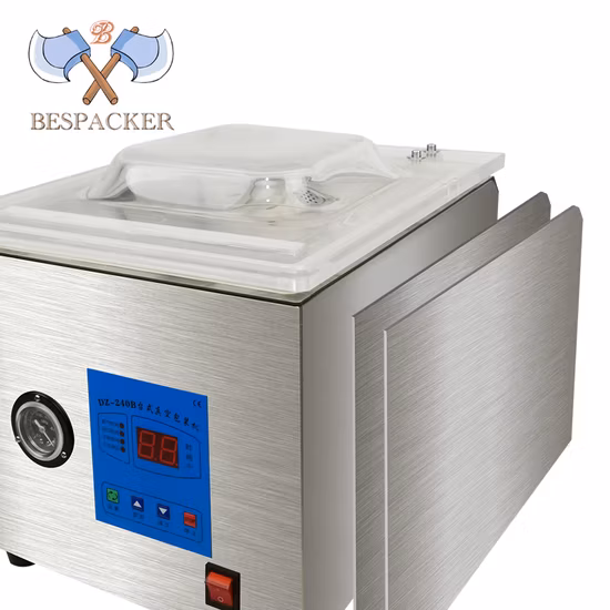 Bespacker DZ-260C automatic table top economy food hamber vacuum sealer machine vacuum sealing packaging packing machine