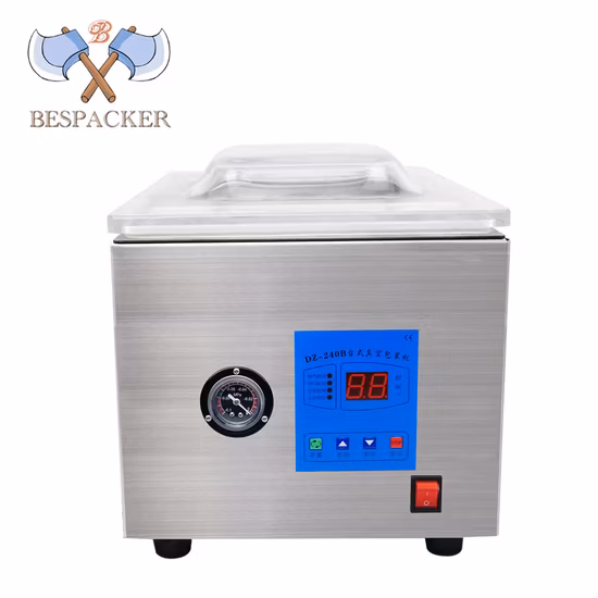 Bespacker DZ-260C automatic table top economy food hamber vacuum sealer machine vacuum sealing packaging packing machine