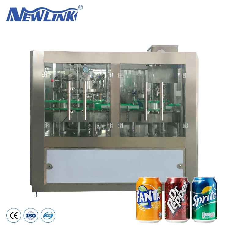 Juice Can Filling Production Line Energy Drink Hot Filling Juice No Carbonated Soft Drinks Making Machine Beverage Filler and Seamer for Can Filling Machinery