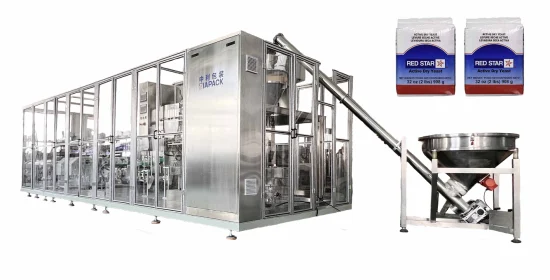 Automatische vertikale Beutelformungs-, Füll- und Versiegelungs-Vakuumverpackungsmaschine für Pulver, Mehl, Hefe, Kaffeepulver, Zusatzstoffe für biologische Enzympräparate